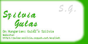 szilvia gulas business card